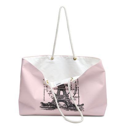 Paris Weekender Bag in Pink