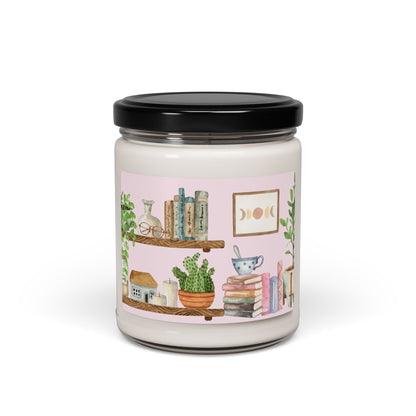 Boho Bookshelf Scented Soy Candle, 9oz