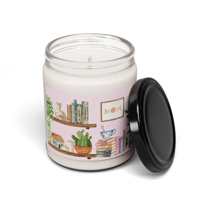 Boho Bookshelf Scented Soy Candle, 9oz