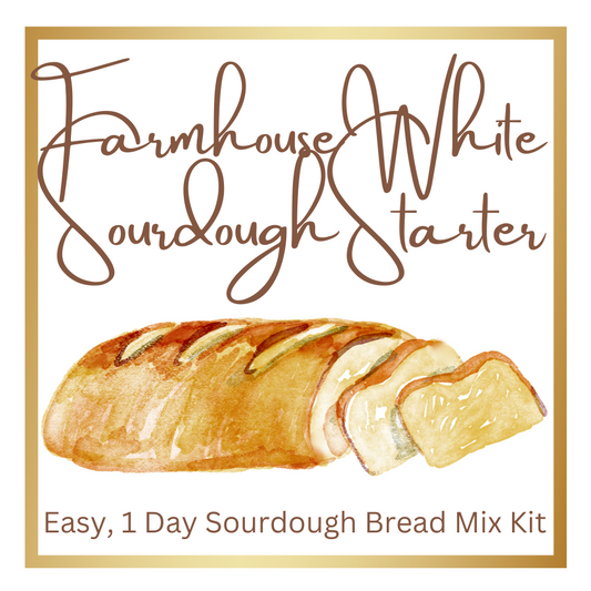 Farmhouse White Sourdough Starter Kit- Easy, DIY, One Day